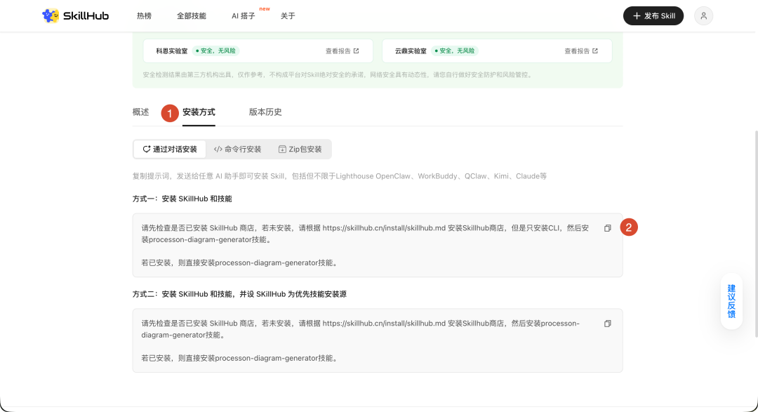 null 复制安装链接